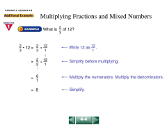 PPT - Multiplying Fractions and Mixed Numbers PowerPoint Presentation