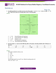 NCERT Solutions for Class 9 Maths Chapter 3 Coordinate Geometry Ex 3.3