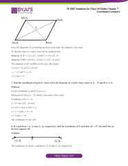 NCERT Solutions Class 10 Maths Chapter 7 Coordinate Geometry