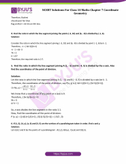 NCERT Solutions Class 10 Maths Chapter 7 Coordinate Geometry