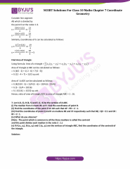 NCERT Solutions Class 10 Maths Chapter 7 Coordinate Geometry