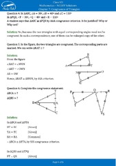 NCERT Solutions for Class 7 Maths Chapter 7 Congruence of Triangles