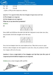 NCERT Solutions for Class 7 Maths Chapter 7 Congruence of Triangles