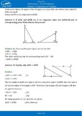 NCERT Solutions for Class 7 Maths Chapter 7 Congruence of Triangles