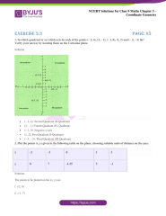 NCERT Solutions for Class 9 Maths Chapter 3 Coordinate Geometry