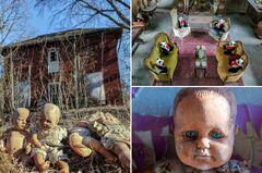 Hidden house in the woods filled with creepy dolls discovered