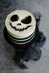 Nightmare Before Christmas Cake (Jack Skellington Cake) - Family Spice