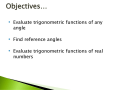 Trigonometric Functions of Any Angle - ppt