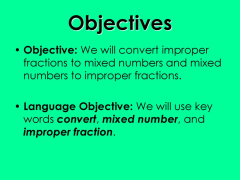 Mixed Numbers & Improper Fractions - ppt