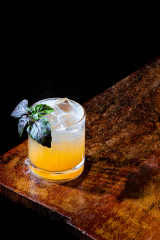 Cocktail (Basil Peach Shrub Cocktail)