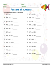 Free Ratio, Percentage Math Worksheets pdf | Math Champions