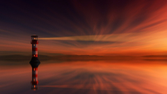 Sunset Lighthouse Mirroring
