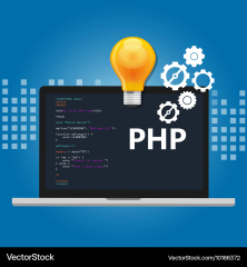 Php programming language syntax for web coding Vector