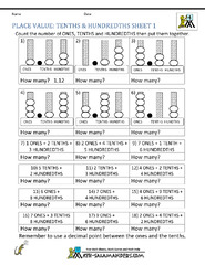 Decimal Place Value Worksheets