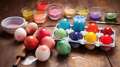 Coloring Easter Eggs Video On You Tube Background, Coloring Easter ...