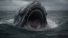 Large Whale S Mouth With Its Mouth Wide Open Background, Scary ...