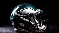 The Eagles Helmet Is In Front Of A Black Background, Philadelphia ...
