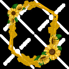 Sunflower Frame PNG Transparents | Vector ...