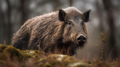 Wild Boar In The Forest Background, A Picture Of A Wild Boar, Wild ...