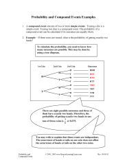 Probability and compound events examples - Probability and 2001