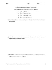 Solved Projectile Motion Analysis Problem Projectile motion ...