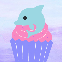 Dolphin Cupcake -