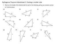 Pythagorean Theorem Worksheet Answers - Englishworksheet.my.id