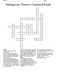 Pythagorean Theorem Crossword Puzzle (Frankenstein Crossword Puzzle)