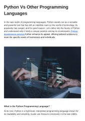 PPT - Python Vs Other Programming Languages PowerPoint ...