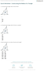 Quiz & Worksheet - Constructing the Median of a Triangle | Study