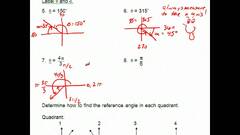 COTERMINAL, REFERENCE AND SPECIAL ANGLES - Worksheets Library