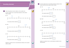 Rounding Decimals 2 Use the Number Line to Round These Decimal Numbers