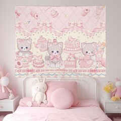 Ins Style lolita Girl Heart lolita Bedside Cloth ...