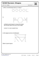 Shapes GCSE Questions | GCSE Revision Questions