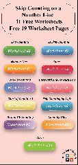 11 Skip Counting on a Number Line Worksheets