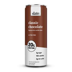 Slate Classic Chocolate High Protein Milk Shake (Slate Lactose Dark Chocolate Ultra Filtered Milk)