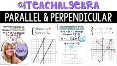 Algebra 1 - Equations of Parallel & Perpendicular Lines ...