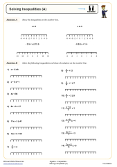 Pre-Algebra Worksheets | Inequalities Worksheets - Worksheets Library