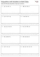 Pre-Algebra Worksheets | Inequalities Worksheets - Worksheets Library