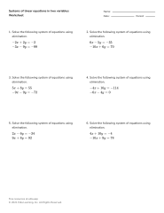 8.5: Solving Nonlinear Systems - Mathematics LibreTexts - Worksheets