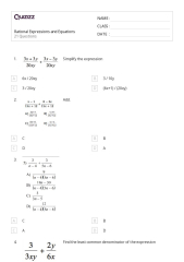 Quiz & Worksheet - Solving Rational Equations | Study ...