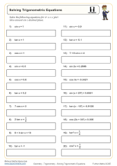 Solving Trigonometric Equations Worksheet | able Maths Worksheets