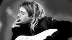 Kurt Cobain (Kurt Cobain Playing Guitar Picture Frame Photograph on Paper Buy For Less)