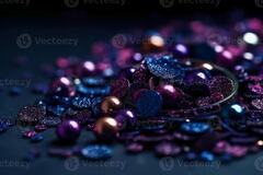 Sparkling Glitter abstract background dark purple saturated color ...