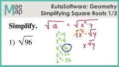 KutaSoftware: Geometry- Simplifying Square Roots Part 1 ...