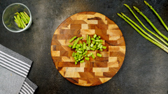 Round Acacia End Grain Cutting Board