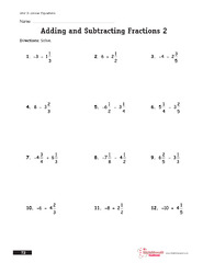 worksheet. Adding And Subtracting Fractions With Different Denominators