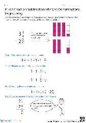 Subtracting Fractions Worksheets - Math Monks - Worksheets Library