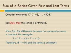 Topic 1.1 – algebra arithmetic sequences & series - ppt