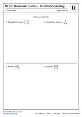 Surds - Hard Rationalising GCSE Questions | GCSE Revision Questions